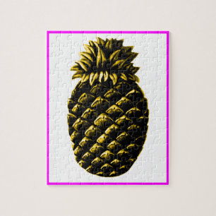 Puzzle Hospitalidad Piña 4 amarillo El MUSEO Zazzle G