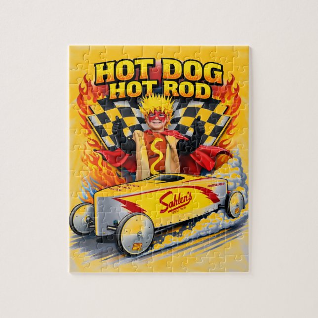 Puzzle Hot Dog Hot Rod (Vertical)