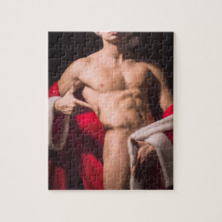 Puzzle Hot Guy Poses Sexy Shirless Santa Set