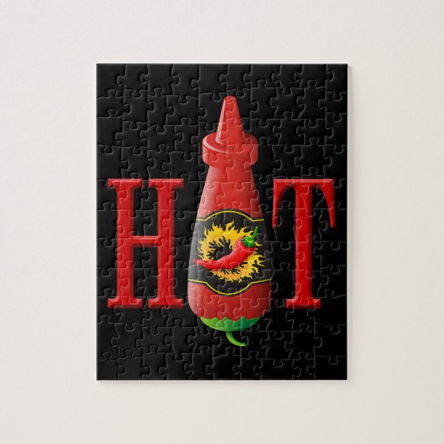 Puzzle Hot sauce bottle (Vertical)