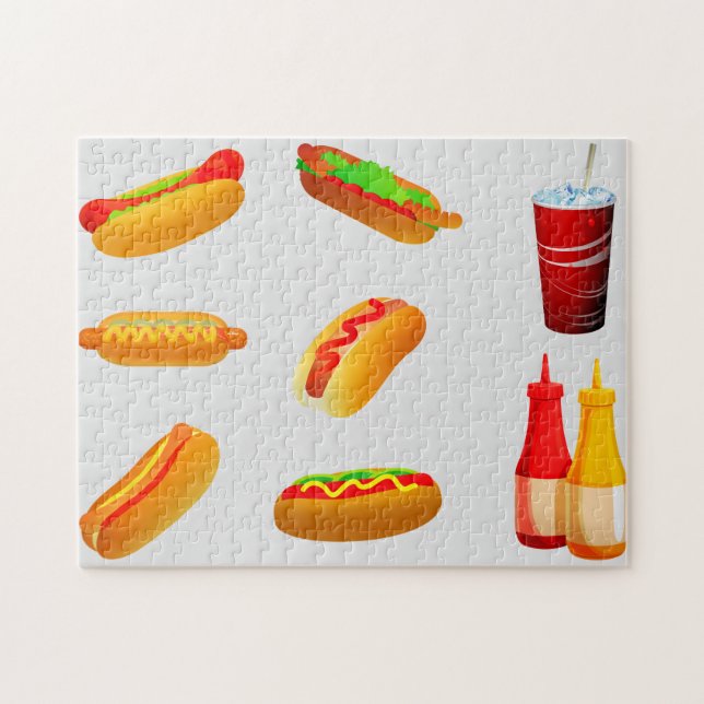PUZZLE HOTDOG PUZZLE. (Horizontal)