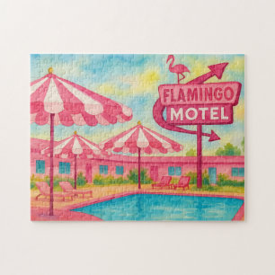 Puzzle Hotel Pink Flamingo Pool Beach Viajes De Verano