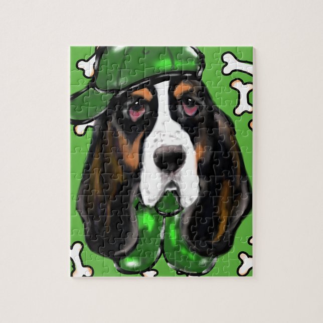 Puzzle Hound Basset (Vertical)