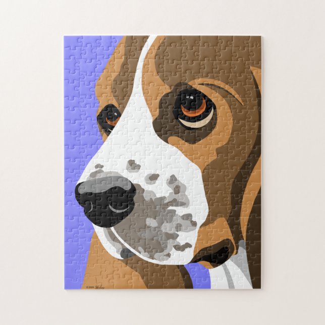 Puzzle Hound Basset (Vertical)