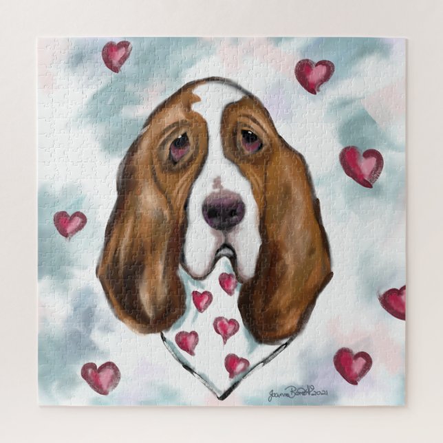 Puzzle Hound Basset (Vertical)