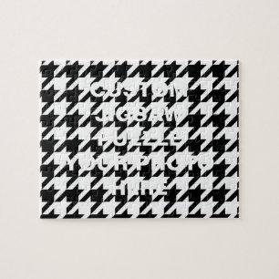 Puzzle Houndstooth blanco y negro