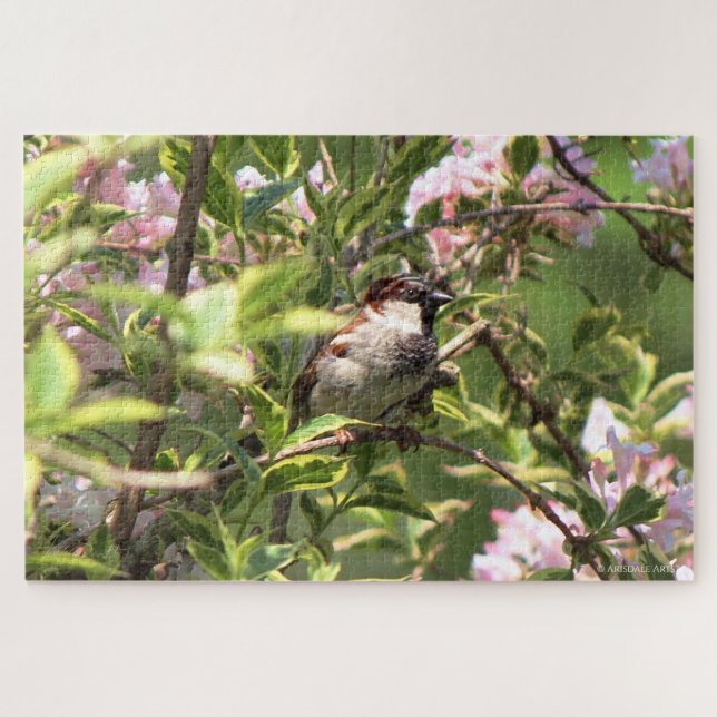 Puzzle House Sparrow (Horizontal)