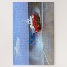 Puzzle Hovercraft británico a través del canal. Años 1970