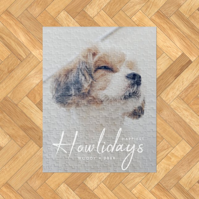Puzzle Howlidays más feliz | Navidades de fotos de perros (Subido por el creador)