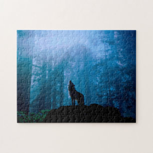 Puzzle Howling Wolf en Wilderness