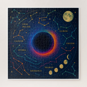 Puzzle Hueco negro cósmico y arte de constelaciones - Cel