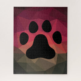 Puzzle Huella animal, pepita de gato/perro
