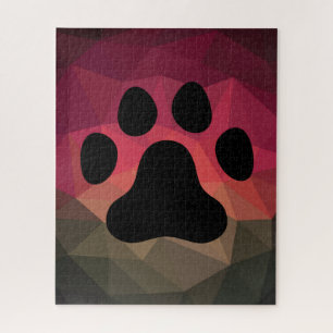 Puzzle Huella animal, pepita de gato/perro