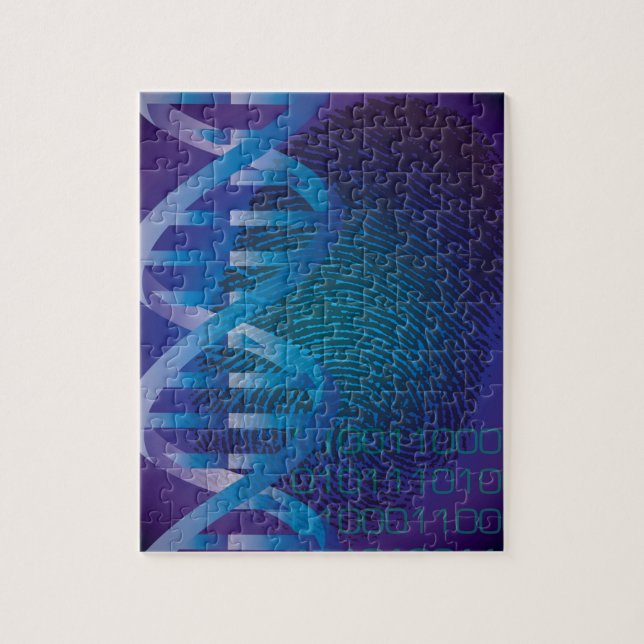 Puzzle Huella Dactilar ADN Ciencias Médicas (Vertical)