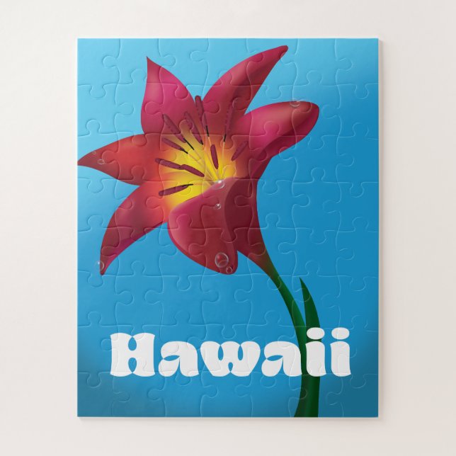 Puzzle Huella de Hawaii Flower Travel (Vertical)