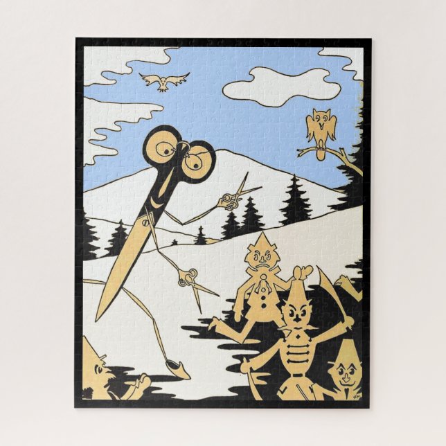 Puzzle huella de tijeras asesinas (Vertical)