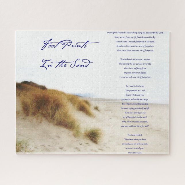 Puzzle huellas en la arena (Horizontal)