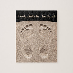 Puzzle Huellas en la arena cristiana