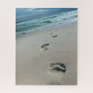 Puzzle Huellas en la arena - playa - 16x20 - 520 pc