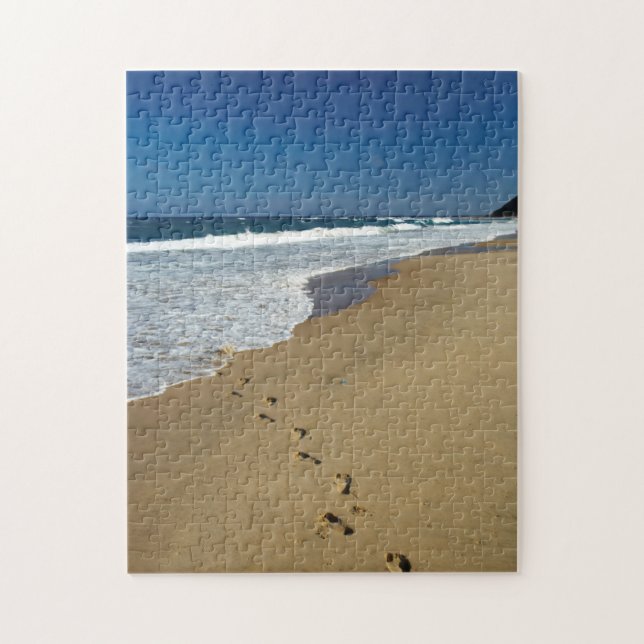 Puzzle Huellas en la playa, Mabibi, Thongaland (Vertical)