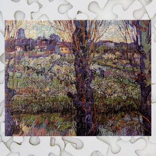 Puzzle Huerto en flor, Arlés por Vincent van Gogh