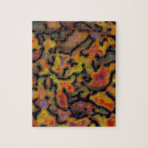 Puzzle Hueso de dinosaurio petrificado naranja