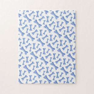 Puzzle Huesos de perro azules Delicados Cachorros adorabl