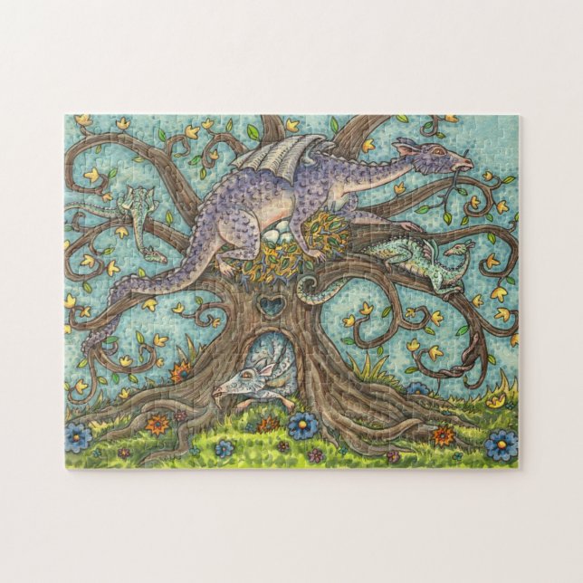 PUZZLE HUEVOS DE DRAGÓN, LARGO MEDIEVAL, ARTE FOLÓGICO DE (Horizontal)