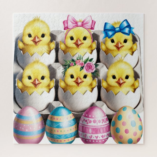 Puzzle Huevos de Pascua Niños (Vertical)