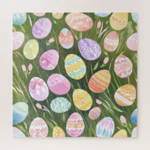 Huevos de Pascua Pastel | Hermosa Acuarela de Prim
