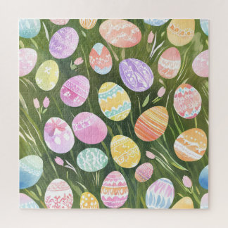 Puzzle Huevos de Pascua Pastel | Hermosa Acuarela de Prim