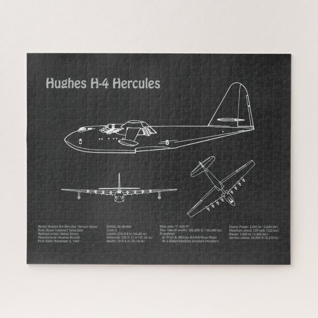 Puzzle Hughes H-4 Hércules Spruce Goose - Planes de avión (Horizontal)