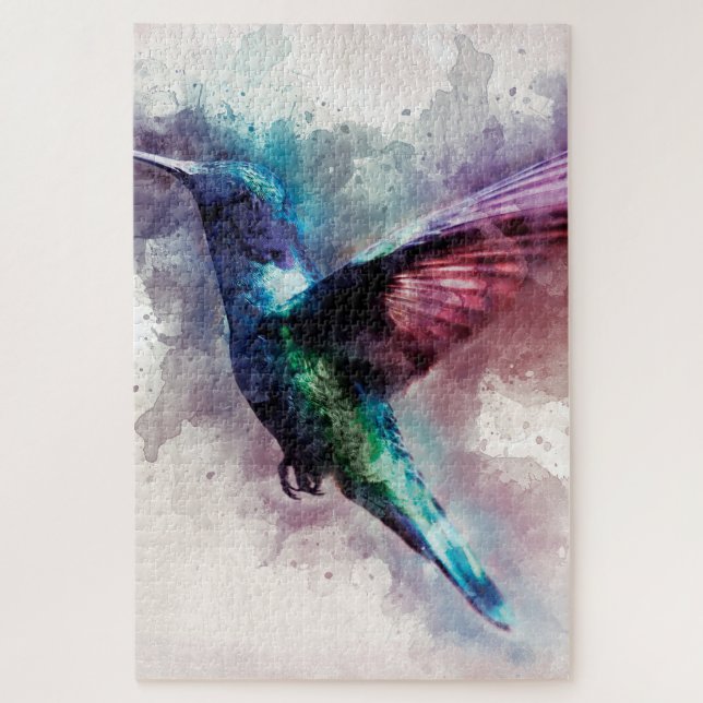 Puzzle Hummingbird colorido (Vertical)