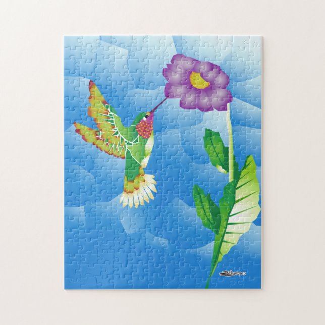 Puzzle Hummingbird: estilizado (Vertical)
