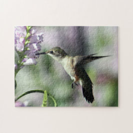 Puzzle Hummingbird Floral rosa foto de vida silvestre