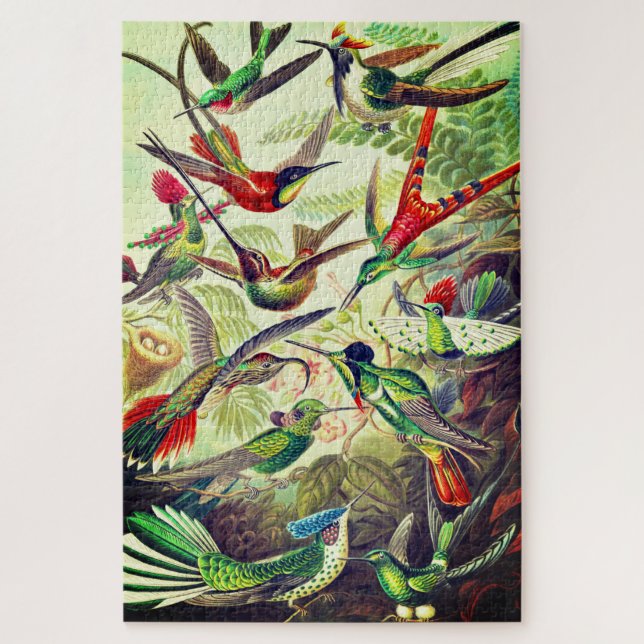 Puzzle Hummingbirds por Ernst Haeckel (Vertical)