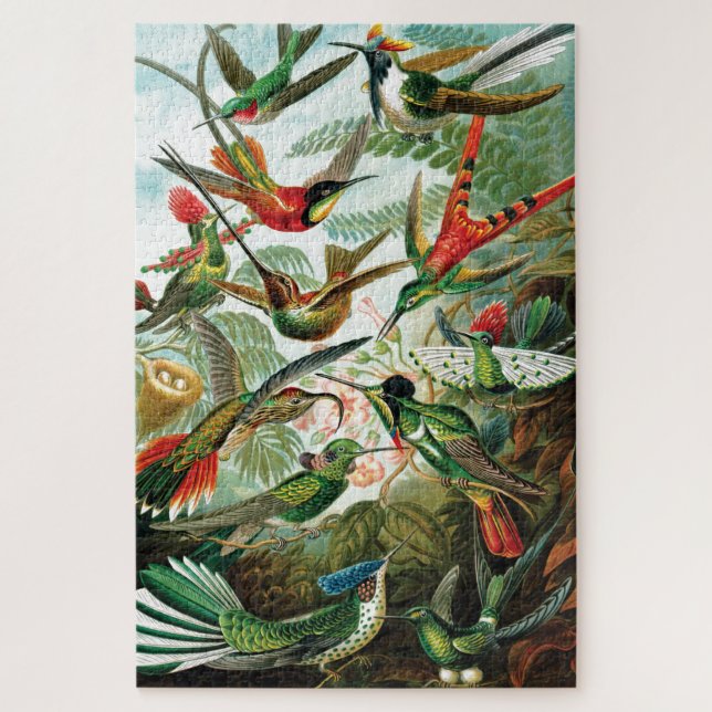 Puzzle Hummingbirds por Ernst Haeckel (Vertical)