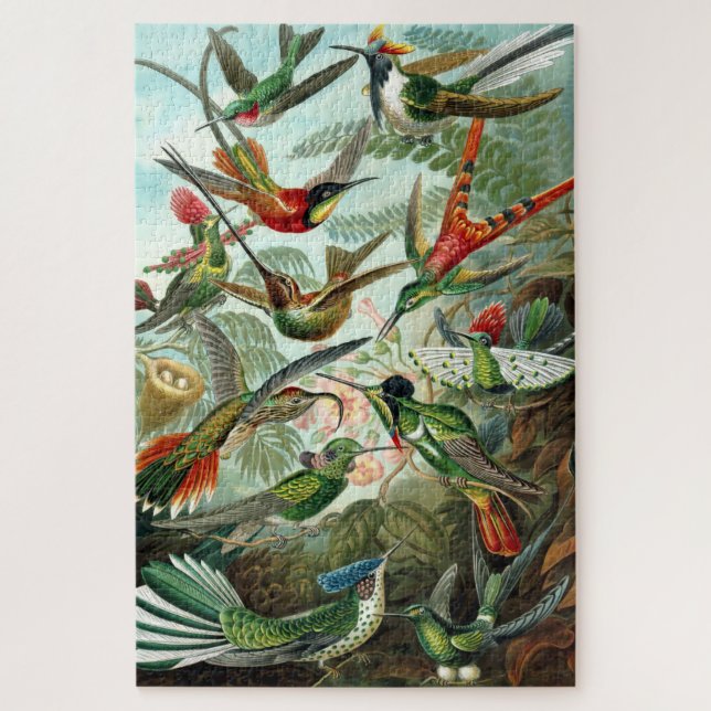 Puzzle Hummingbirds por Ernst Haeckel (Vertical)