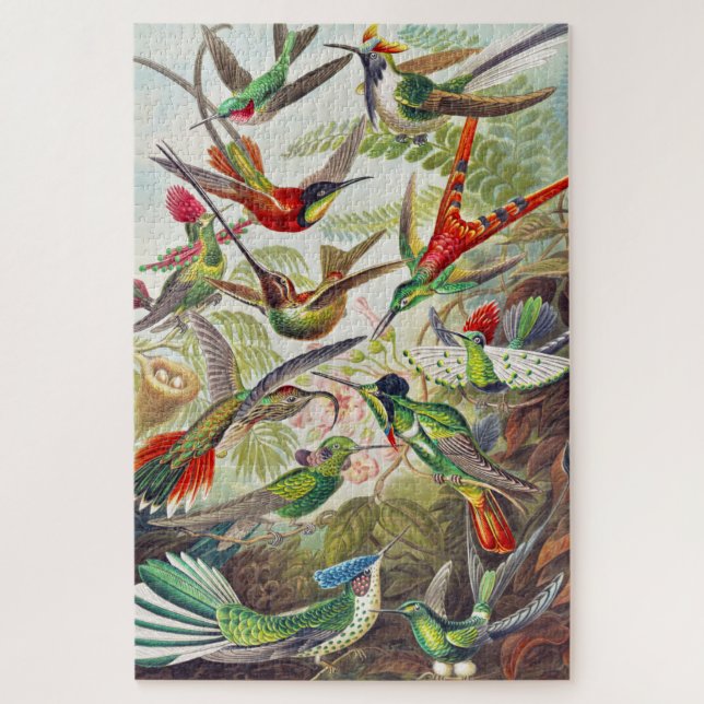 Puzzle Hummingbirds por Ernst Haeckel (Vertical)