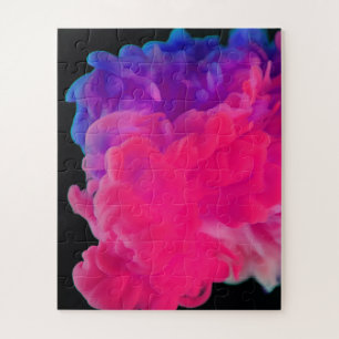 Puzzle Humo digital rosa y púrpura