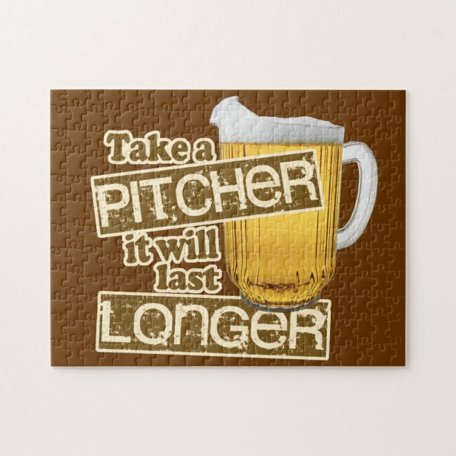 Puzzle Humor de consumición de la cerveza divertida (Horizontal)