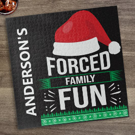 Puzzle Humor de Navidades divertidos de familias forzadas