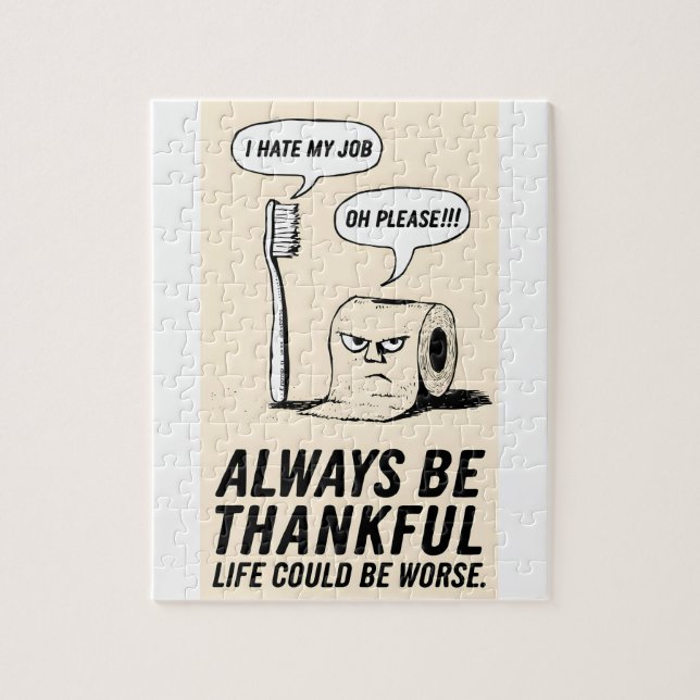 Puzzle Humor divertido de oficina: Pincel de dientes y pa (Vertical)