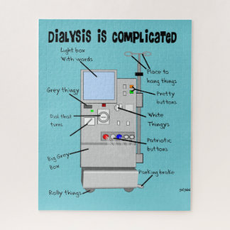 Puzzle Humor Pillow para diálisis