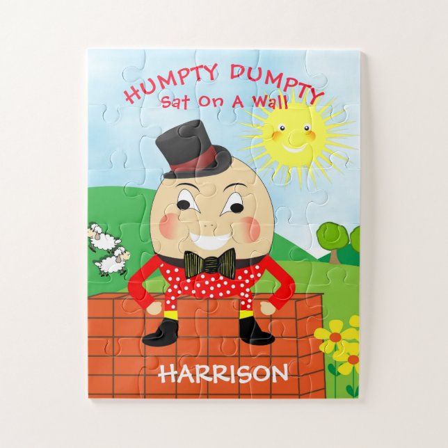 Puzzle Humpty Dumpty Cute Niños Personalizados (Vertical)
