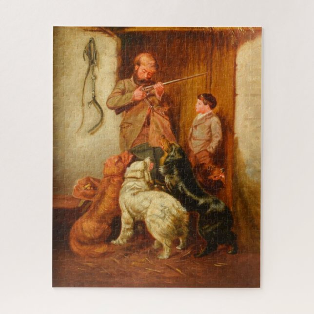 Puzzle Hunter and Boy de Arthur Fitzwilliam Tait 1876 (Vertical)