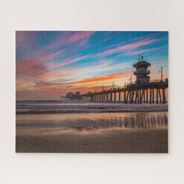 Puzzle Huntington Beach Pier al atardecer (Horizontal)