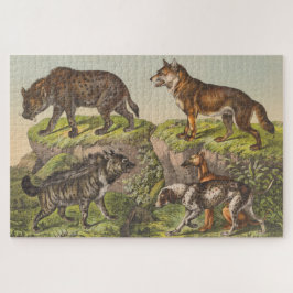 Puzzle Hyaena (Hyena), lobo y perro
