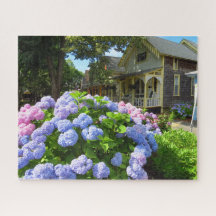 Hydrangeas azules y rosas - Jigsa vitícola de Mart