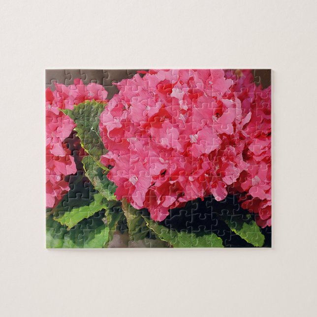 Puzzle Hydrangeas rosa (Horizontal)